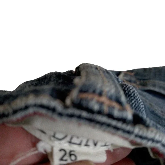 21 Denim Size 26 Blue Jean Denim Shorts Pockets Stretch - Picture 3 of 3